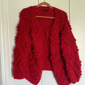 Chunky Knit Heart Cardigan